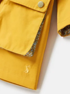 New Joules Seacombe Waterproof Hooded Raincoat with Cape Yellow