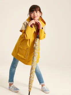New Joules Seacombe Waterproof Hooded Raincoat with Cape Yellow