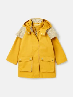 New Joules Seacombe Waterproof Hooded Raincoat with Cape Yellow