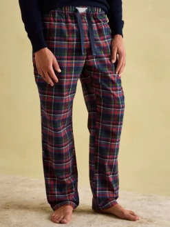 Online Joules Sleeper Checked Pyjama Bottoms Navy
