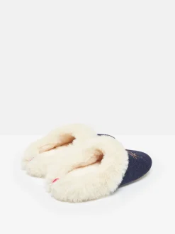 Clearance Joules Slippet Luxe Navy Blue Horse Embroided Slippers NavyBlueHorse