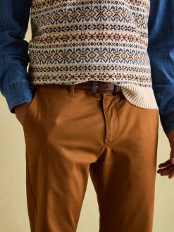 Joules Stamford Slim Fit Chinos Brown