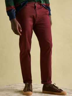 Sale Joules Stamford Slim Fit Chinos Burgundy