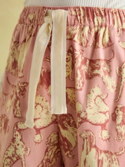 New Joules Stella Cotton Pyjama Bottoms Pink