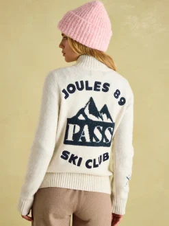 Hot Joules Summit Quarter Zip Ski Jumper Cream