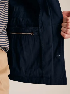 Sale Joules Taddington Navy Blue Cotton Field Jacket NavyBlue