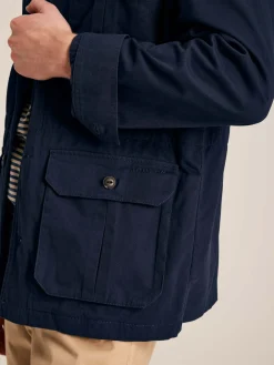 Sale Joules Taddington Navy Blue Cotton Field Jacket NavyBlue