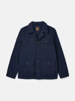 Sale Joules Taddington Navy Blue Cotton Field Jacket NavyBlue