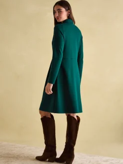 Clearance Joules Tallie Long Sleeve Jersey Ponte Dress Green