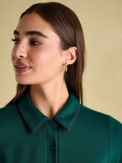 Clearance Joules Tallie Long Sleeve Jersey Ponte Dress Green