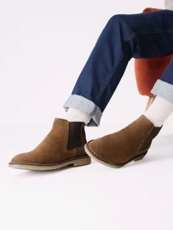 Online Joules Tan Brown Suede Chelsea Boots TanBrown