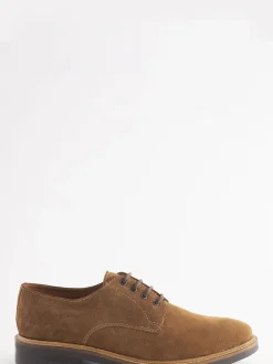 Discount Joules Tan Suede Classic Derby Shoes TanSuede