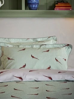 Best Joules The Pheasant 100% Cotton Pheasant Bedding Set Green
