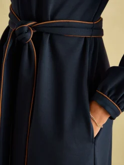 Clearance Joules Thea Ponte Long Sleeve Dress Navy