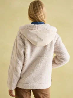 Sale Joules Tilly Hooded Fleece Cream
