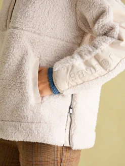 Sale Joules Tilly Hooded Fleece Cream