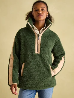 Hot Joules Tilly Quarter Zip Fleece Green