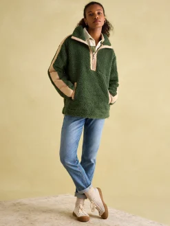 Hot Joules Tilly Quarter Zip Fleece Green