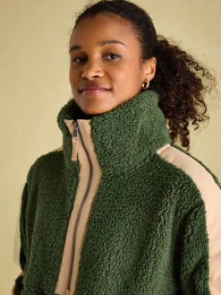 Hot Joules Tilly Quarter Zip Fleece Green