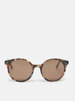 New Joules Tortoiseshell Print Round Rimmed Sunglasses TortoiseshellPrint