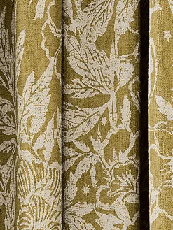 Online Joules Twilight Ditsy Set of 2 Blackout Pencil Pleat Curtains Gold