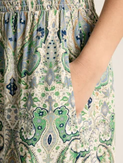 Clearance Joules Verity Blue & Green Tiered Skirt Blue&Green