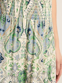 Clearance Joules Verity Blue & Green Tiered Skirt Blue&Green