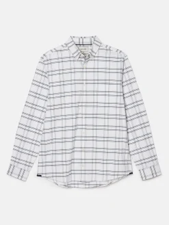 Outlet Joules Welford Cotton Check Shirt White