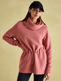 Online Joules Willow Cowl Neck Sweatshirt Pink