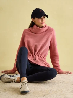 Online Joules Willow Cowl Neck Sweatshirt Pink