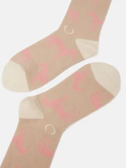 Joules Women's Amble Icon Socks (size 4-8) Oatmeal