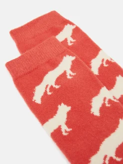 Joules Women's Amble Icon Socks (size 4-8) Red