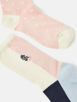 Hot Joules Women's Everyday 2 Pack Socks (size 4-8) Multi