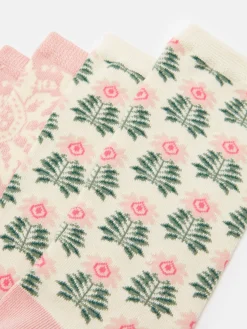 Clearance Joules Women's Everyday Multi Blush 2 Pack Socks (size 4-8) MultiBlush