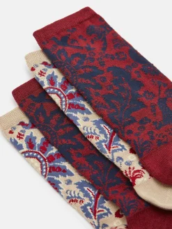 New Joules Women's Everyday 2 Pack Socks (size 4-8) Neutral/Navy