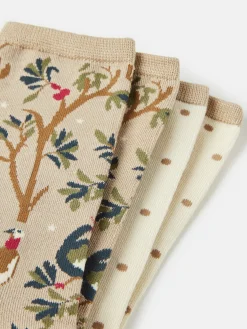 Hot Joules Women's Everyday 2 Pack Socks (size 4-8) Neutral/Tan