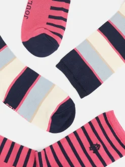 Discount Joules Women's Everyday 2 Pack Socks (size 4-8) Red/Pink