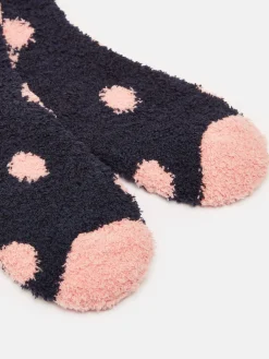 New Joules Women's Fluffy Socks (size 4-8) Pink