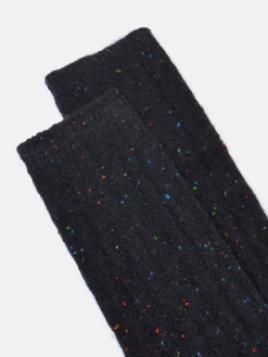 Online Joules Women's Rambler Cable Knit Boot Socks (size 4-8) Navy