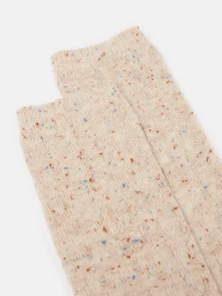 New Joules Women's Rambler Cable Knit Boot Socks (size 4-8) Oatmeal