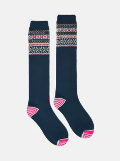 Hot Joules Women's Wader Welly Socks (size 4-8) Blue