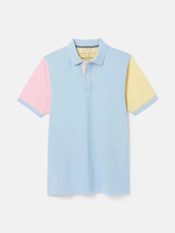 Hot Joules Woody Colourblock Polo Shirt Blue