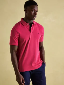 Outlet Joules Woody Bright Pink Regular Fit Cotton Pique Polo Shirt BrightPink
