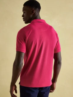 Outlet Joules Woody Bright Pink Regular Fit Cotton Pique Polo Shirt BrightPink