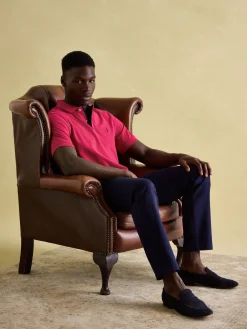 Outlet Joules Woody Bright Pink Regular Fit Cotton Pique Polo Shirt BrightPink