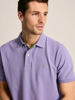 New Joules Woody Regular Fit Cotton Pique Polo Shirt Purple