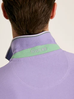 New Joules Woody Regular Fit Cotton Pique Polo Shirt Purple