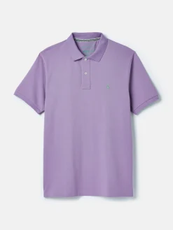 New Joules Woody Regular Fit Cotton Pique Polo Shirt Purple
